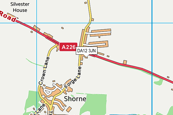 DA12 3JN map - OS VectorMap District (Ordnance Survey) DA12 3JN map - OS VectorMap District (Ordnance Survey)