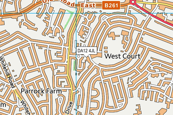 DA12 4JL map - OS VectorMap District (Ordnance Survey) DA12 4JL map - OS VectorMap District (Ordnance Survey)