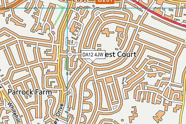 DA12 4JW map - OS VectorMap District (Ordnance Survey) DA12 4JW map - OS VectorMap District (Ordnance Survey)