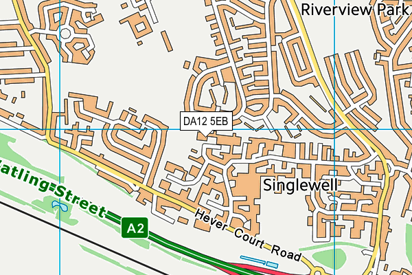 DA12 5EB map - OS VectorMap District (Ordnance Survey) DA12 5EB map - OS VectorMap District (Ordnance Survey)
