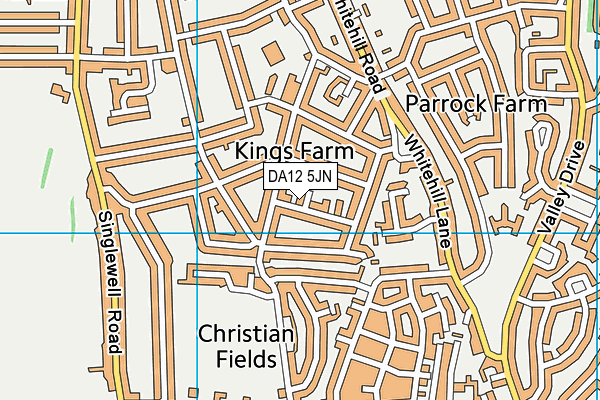 DA12 5JN map - OS VectorMap District (Ordnance Survey) DA12 5JN map - OS VectorMap District (Ordnance Survey)