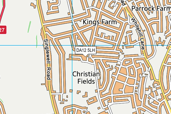 DA12 5LH map - OS VectorMap District (Ordnance Survey) DA12 5LH map - OS VectorMap District (Ordnance Survey)