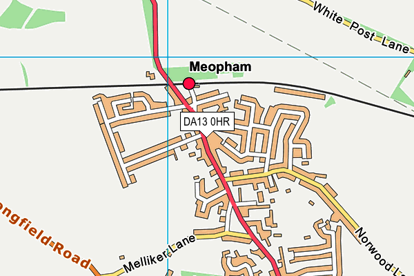 DA13 0HR map - OS VectorMap District (Ordnance Survey) DA13 0HR map - OS VectorMap District (Ordnance Survey)