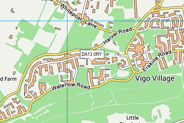 DA13 0RY map - OS VectorMap District (Ordnance Survey) DA13 0RY map - OS VectorMap District (Ordnance Survey)