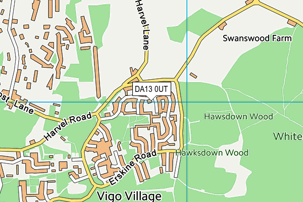 DA13 0UT map - OS VectorMap District (Ordnance Survey) DA13 0UT map - OS VectorMap District (Ordnance Survey)