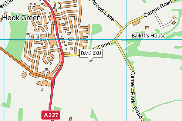 DA13 0XU map - OS VectorMap District (Ordnance Survey)