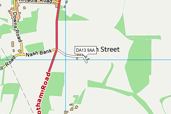 DA13 9AA map - OS VectorMap District (Ordnance Survey) DA13 9AA map - OS VectorMap District (Ordnance Survey)