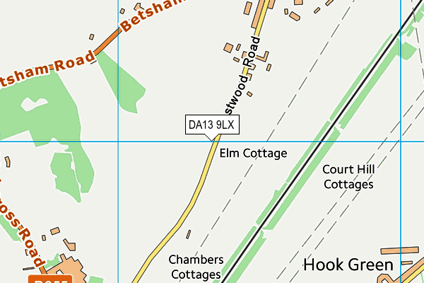 DA13 9LX map - OS VectorMap District (Ordnance Survey) DA13 9LX map - OS VectorMap District (Ordnance Survey)