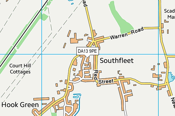 DA13 9PE map - OS VectorMap District (Ordnance Survey) DA13 9PE map - OS VectorMap District (Ordnance Survey)