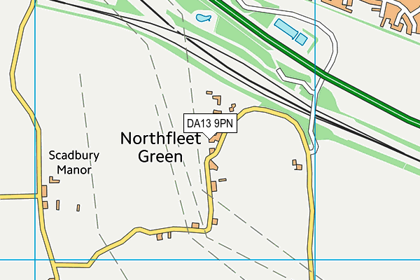 DA13 9PN map - OS VectorMap District (Ordnance Survey) DA13 9PN map - OS VectorMap District (Ordnance Survey)