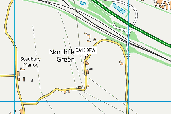 DA13 9PW map - OS VectorMap District (Ordnance Survey) DA13 9PW map - OS VectorMap District (Ordnance Survey)