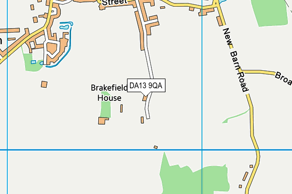 DA13 9QA map - OS VectorMap District (Ordnance Survey) DA13 9QA map - OS VectorMap District (Ordnance Survey)
