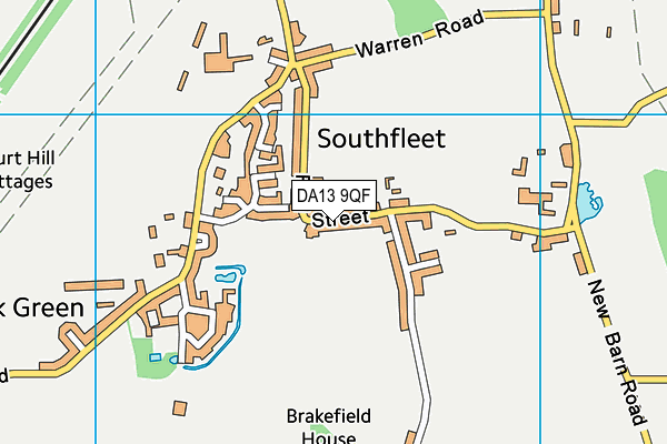 DA13 9QF map - OS VectorMap District (Ordnance Survey) DA13 9QF map - OS VectorMap District (Ordnance Survey)