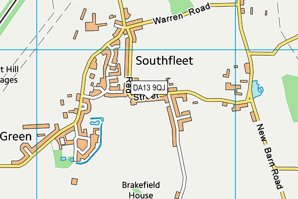 DA13 9QJ map - OS VectorMap District (Ordnance Survey) DA13 9QJ map - OS VectorMap District (Ordnance Survey)
