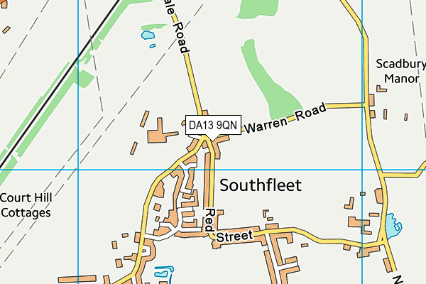 DA13 9QN map - OS VectorMap District (Ordnance Survey)
