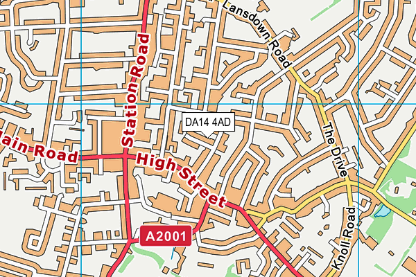 DA14 4AD map - OS VectorMap District (Ordnance Survey) DA14 4AD map - OS VectorMap District (Ordnance Survey)