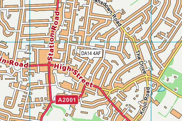 DA14 4AF map - OS VectorMap District (Ordnance Survey) DA14 4AF map - OS VectorMap District (Ordnance Survey)