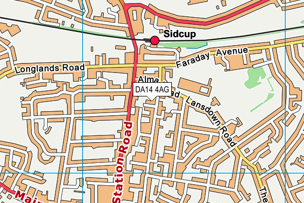 DA14 4AG map - OS VectorMap District (Ordnance Survey) DA14 4AG map - OS VectorMap District (Ordnance Survey)
