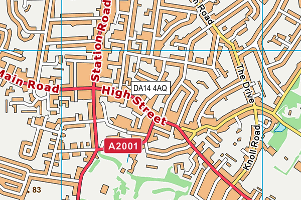 DA14 4AQ map - OS VectorMap District (Ordnance Survey) DA14 4AQ map - OS VectorMap District (Ordnance Survey)
