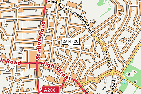 DA14 4DU map - OS VectorMap District (Ordnance Survey) DA14 4DU map - OS VectorMap District (Ordnance Survey)