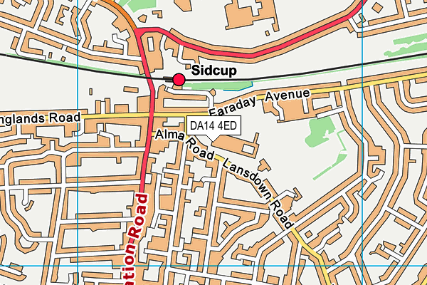 DA14 4ED map - OS VectorMap District (Ordnance Survey) DA14 4ED map - OS VectorMap District (Ordnance Survey)