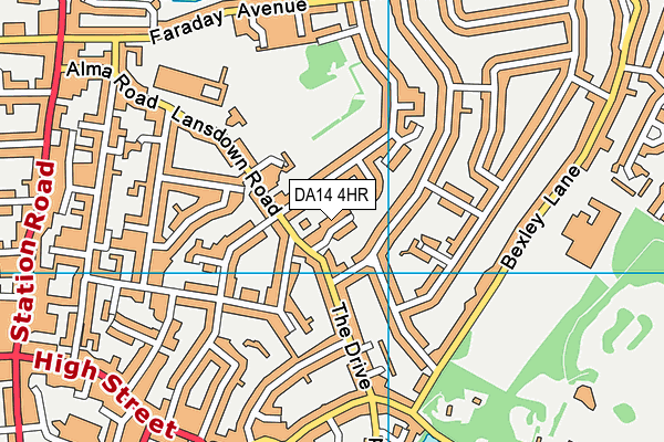 DA14 4HR map - OS VectorMap District (Ordnance Survey) DA14 4HR map - OS VectorMap District (Ordnance Survey)