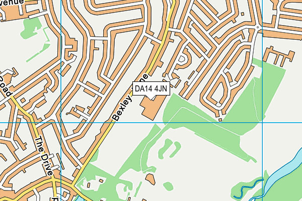 DA14 4JN map - OS VectorMap District (Ordnance Survey) DA14 4JN map - OS VectorMap District (Ordnance Survey)