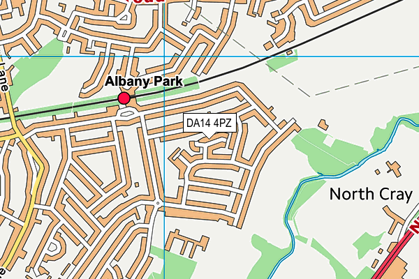 DA14 4PZ map - OS VectorMap District (Ordnance Survey) DA14 4PZ map - OS VectorMap District (Ordnance Survey)