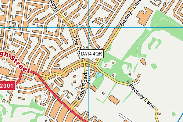 DA14 4QR map - OS VectorMap District (Ordnance Survey) DA14 4QR map - OS VectorMap District (Ordnance Survey)