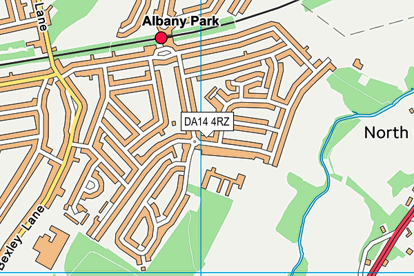 DA14 4RZ map - OS VectorMap District (Ordnance Survey)