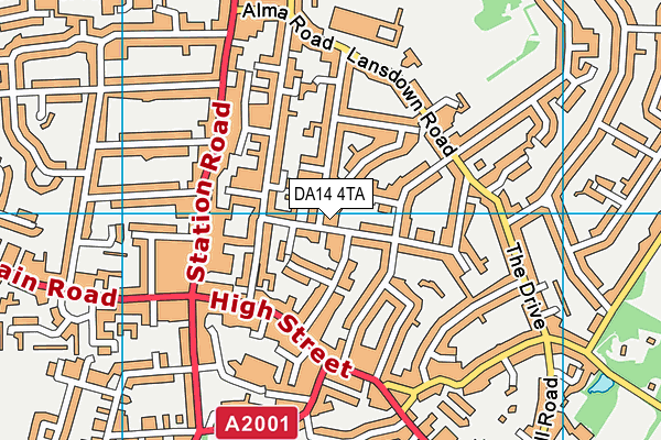 DA14 4TA map - OS VectorMap District (Ordnance Survey) DA14 4TA map - OS VectorMap District (Ordnance Survey)