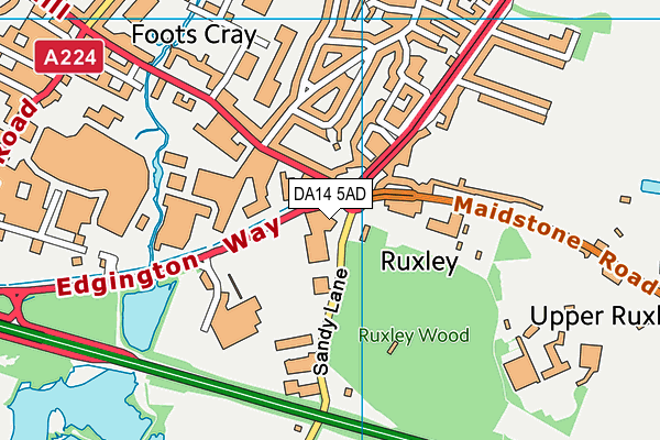 DA14 5AD map - OS VectorMap District (Ordnance Survey) DA14 5AD map - OS VectorMap District (Ordnance Survey)