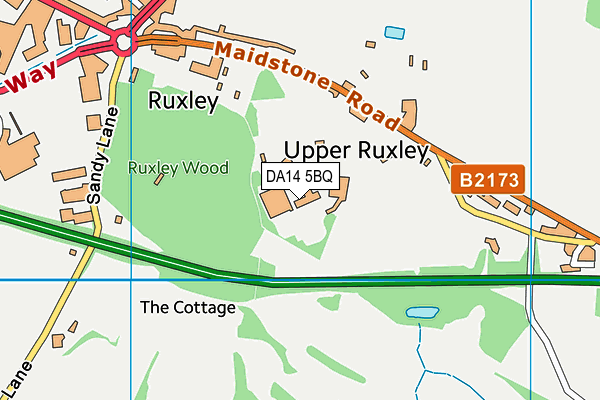 DA14 5BQ map - OS VectorMap District (Ordnance Survey) DA14 5BQ map - OS VectorMap District (Ordnance Survey)