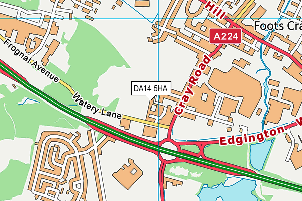 DA14 5HA map - OS VectorMap District (Ordnance Survey) DA14 5HA map - OS VectorMap District (Ordnance Survey)