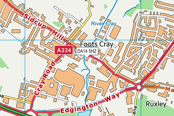 DA14 5HZ map - OS VectorMap District (Ordnance Survey) DA14 5HZ map - OS VectorMap District (Ordnance Survey)