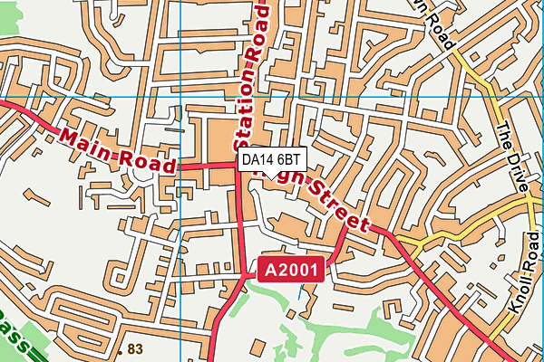 DA14 6BT map - OS VectorMap District (Ordnance Survey) DA14 6BT map - OS VectorMap District (Ordnance Survey)