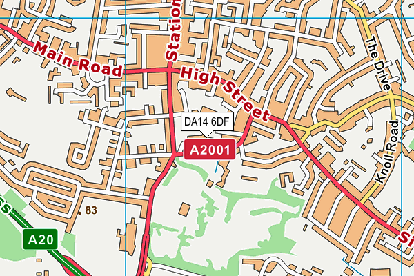 DA14 6DF map - OS VectorMap District (Ordnance Survey) DA14 6DF map - OS VectorMap District (Ordnance Survey)