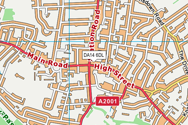 DA14 6DL map - OS VectorMap District (Ordnance Survey)