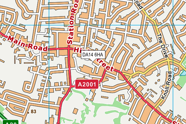 DA14 6HA map - OS VectorMap District (Ordnance Survey) DA14 6HA map - OS VectorMap District (Ordnance Survey)