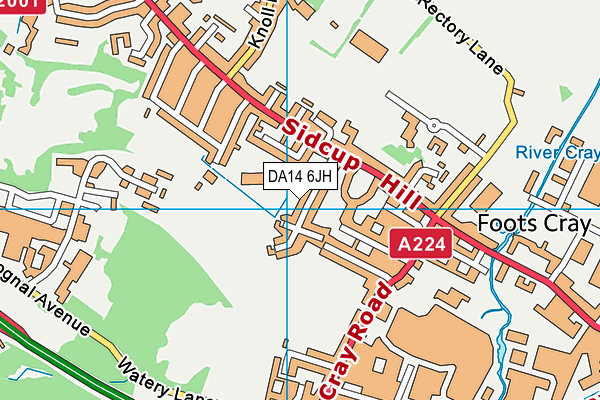 DA14 6JH map - OS VectorMap District (Ordnance Survey) DA14 6JH map - OS VectorMap District (Ordnance Survey)