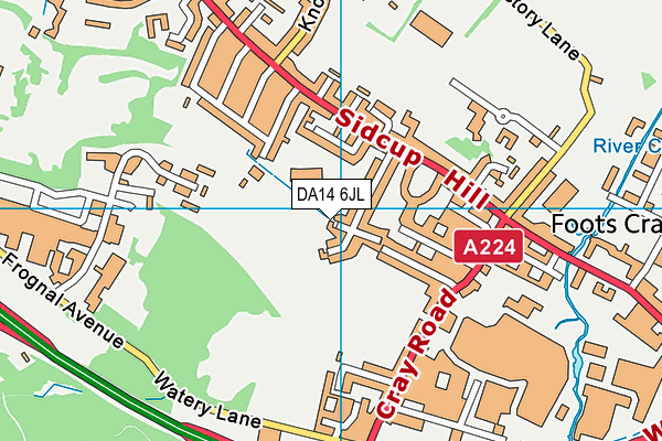 DA14 6JL map - OS VectorMap District (Ordnance Survey)