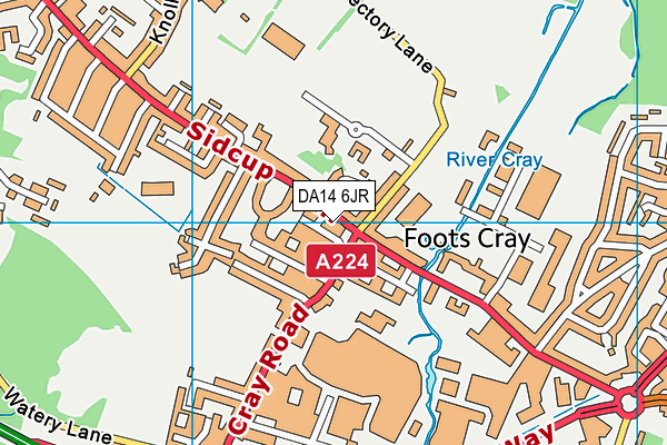 DA14 6JR map - OS VectorMap District (Ordnance Survey)