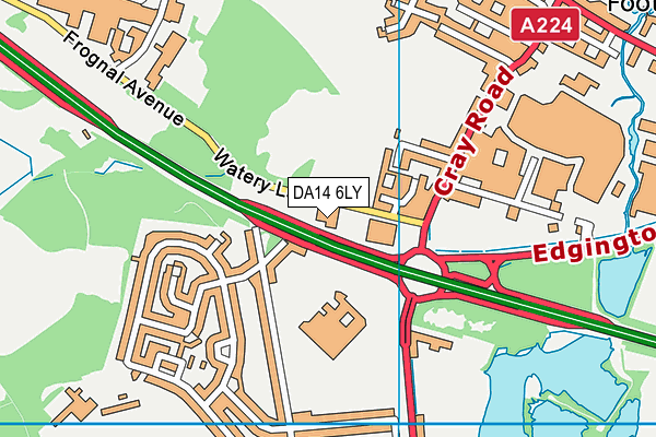 DA14 6LY map - OS VectorMap District (Ordnance Survey) DA14 6LY map - OS VectorMap District (Ordnance Survey)