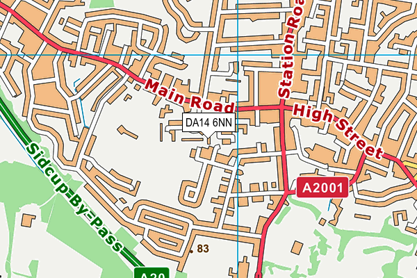 DA14 6NN map - OS VectorMap District (Ordnance Survey)