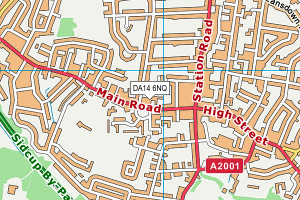 DA14 6NQ map - OS VectorMap District (Ordnance Survey) DA14 6NQ map - OS VectorMap District (Ordnance Survey)
