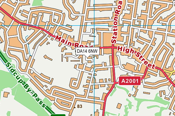DA14 6NW map - OS VectorMap District (Ordnance Survey) DA14 6NW map - OS VectorMap District (Ordnance Survey)