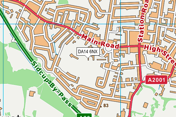 DA14 6NX map - OS VectorMap District (Ordnance Survey) DA14 6NX map - OS VectorMap District (Ordnance Survey)