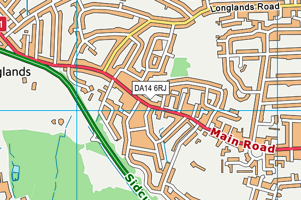 DA14 6RJ map - OS VectorMap District (Ordnance Survey) DA14 6RJ map - OS VectorMap District (Ordnance Survey)