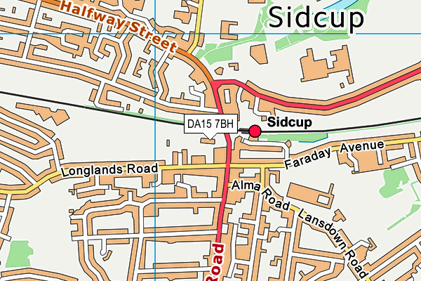 DA15 7BH map - OS VectorMap District (Ordnance Survey)