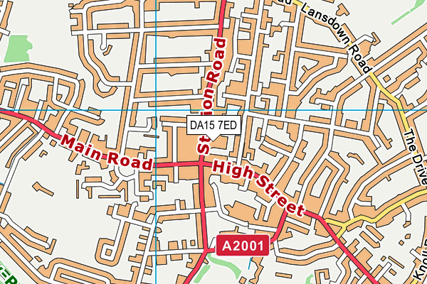 DA15 7ED map - OS VectorMap District (Ordnance Survey) DA15 7ED map - OS VectorMap District (Ordnance Survey)